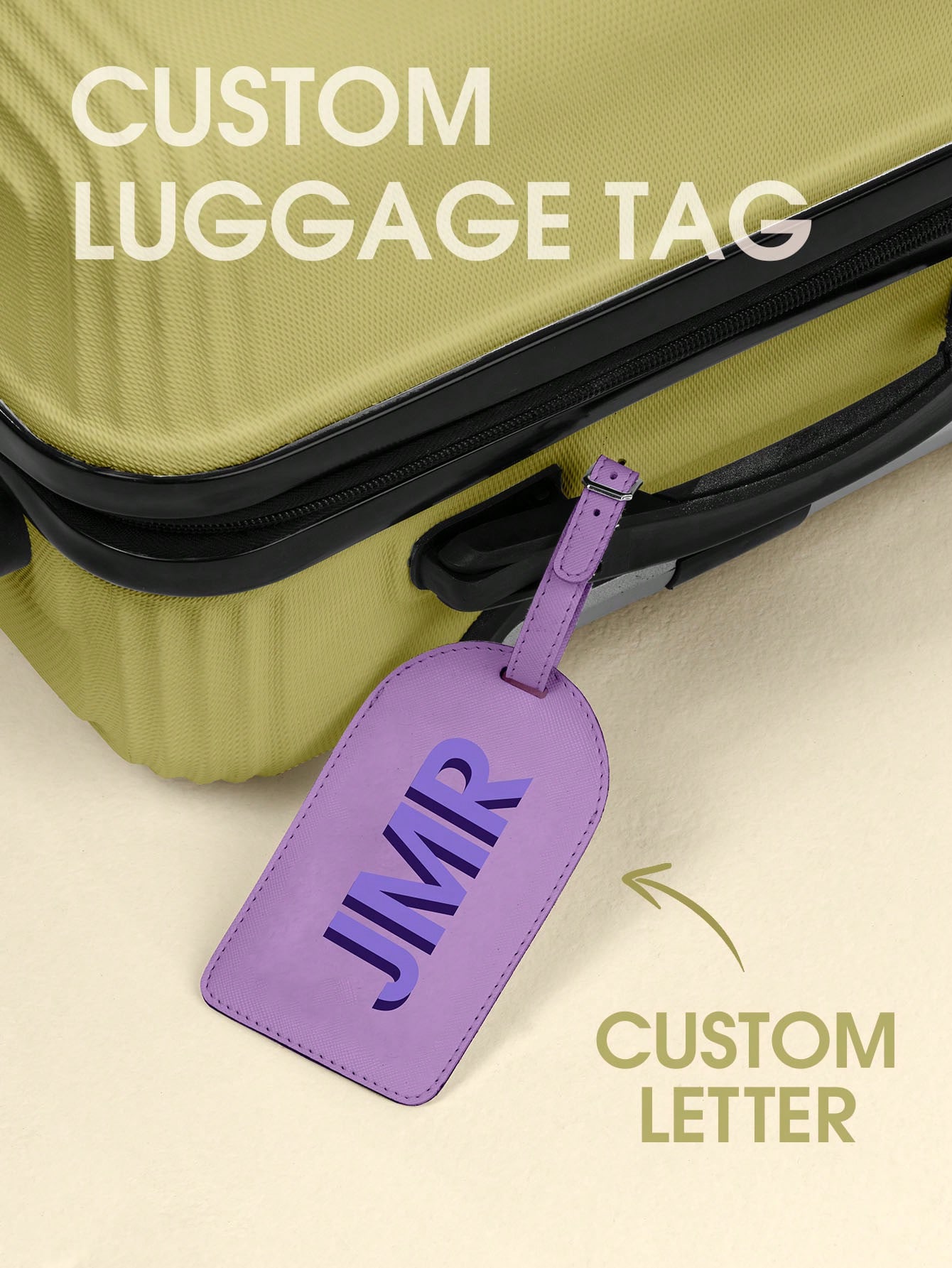 Women Bags Leather - Etiqueta de Bagagem Personalizada com Iniciais,