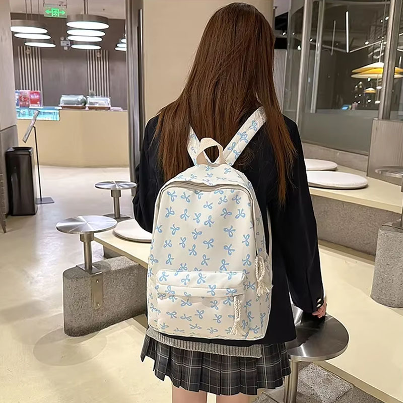 Women Bags Gift - Mochila Floral de Nylon para Mulheres
