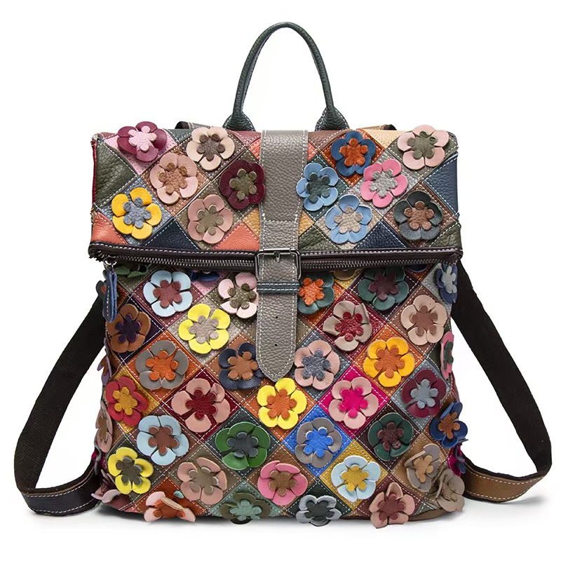 Women Bags Leather - Mochila Vintage Feminina em Couro Genuíno
