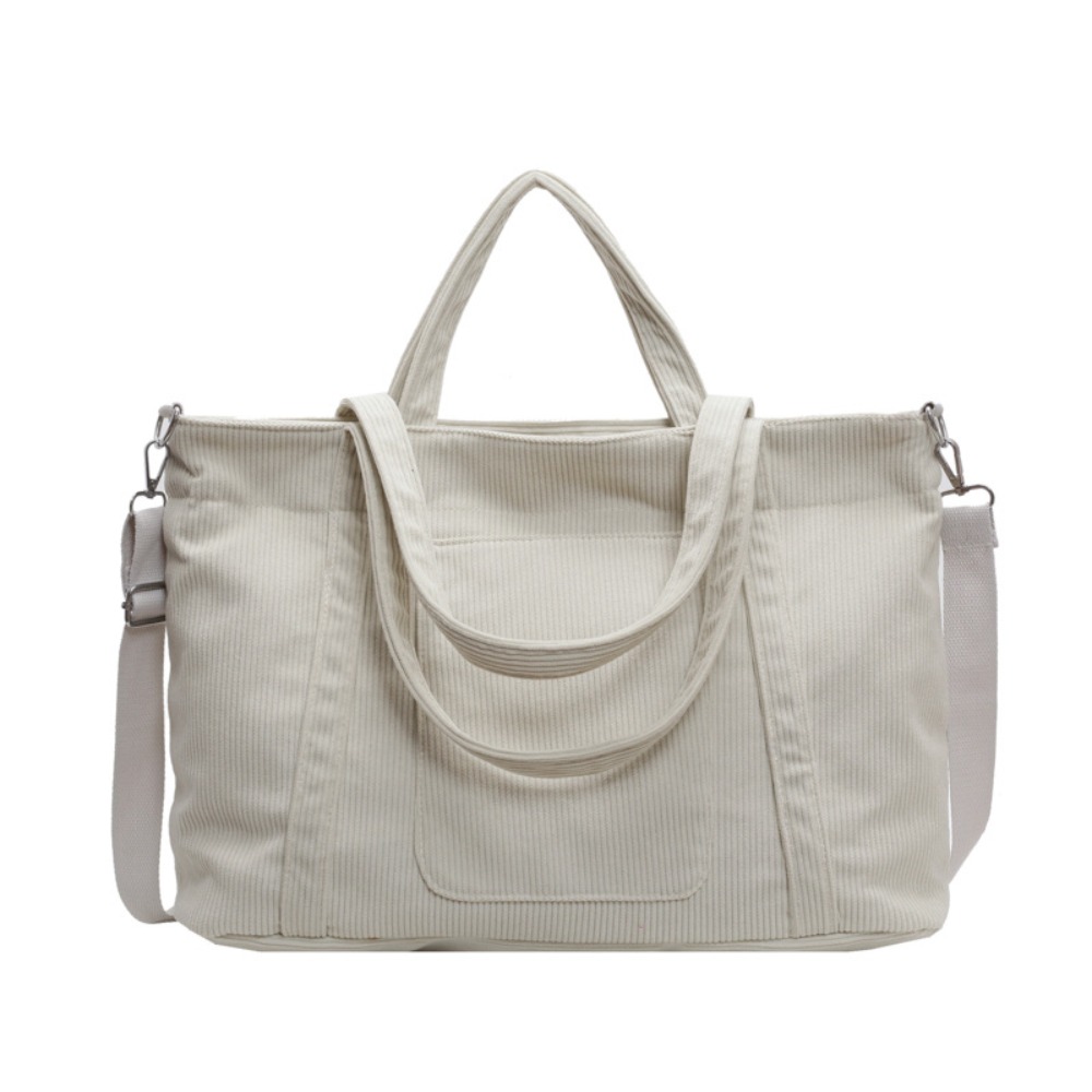 Shopper Tote Canvas - Casual cor sólida veludo bolsa de