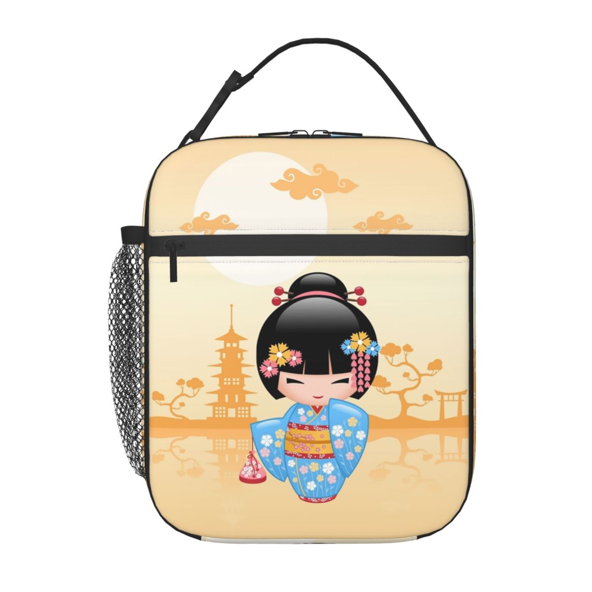 Women Bags Vector - Japonês maiko kokeshi boneca isolado almoço