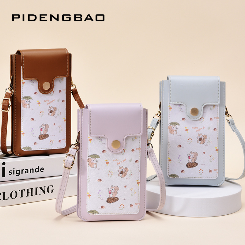 Women Bags Leather - Nova Bolsa Transversal Feminina com Estampa