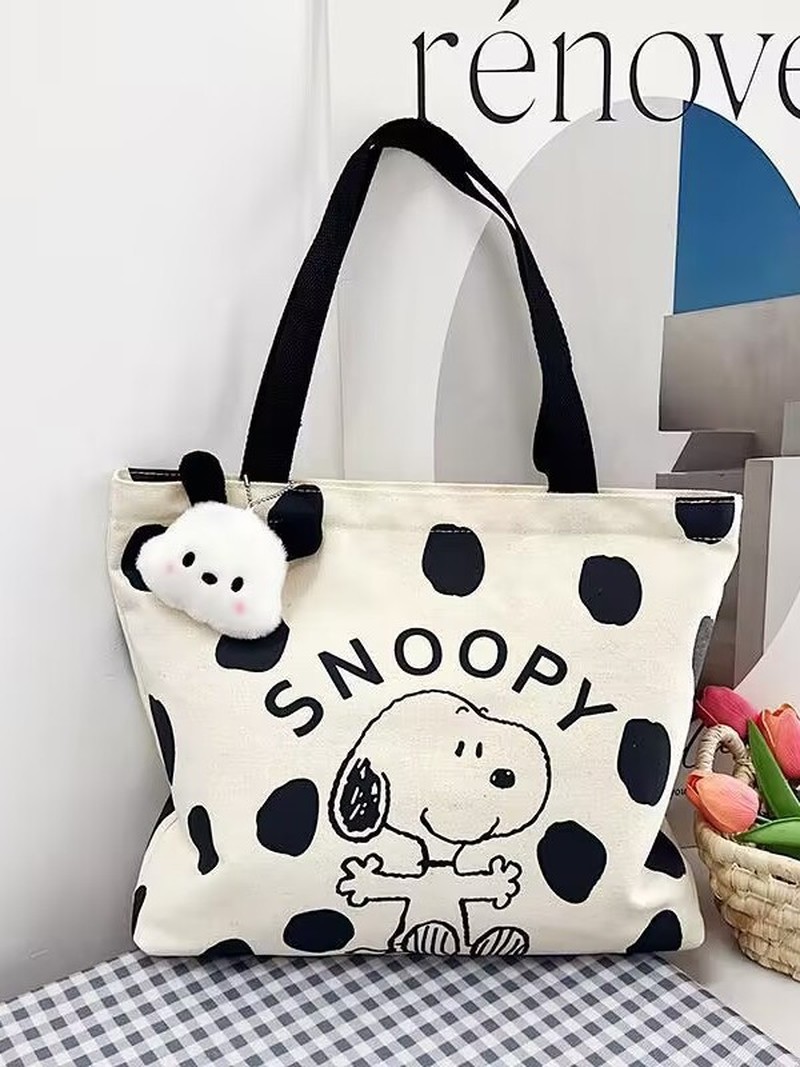 Shopper Tote Canvas - Bolsa de Ombro de Lona com