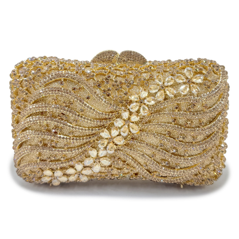 Women Bags Gold - Boutique feminina cristal embreagem sacos de