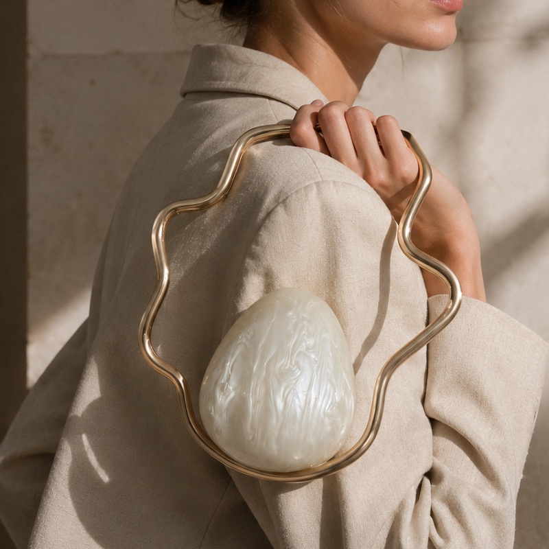 Women Bags Gold - Bolsa de acrílico mini feminina em