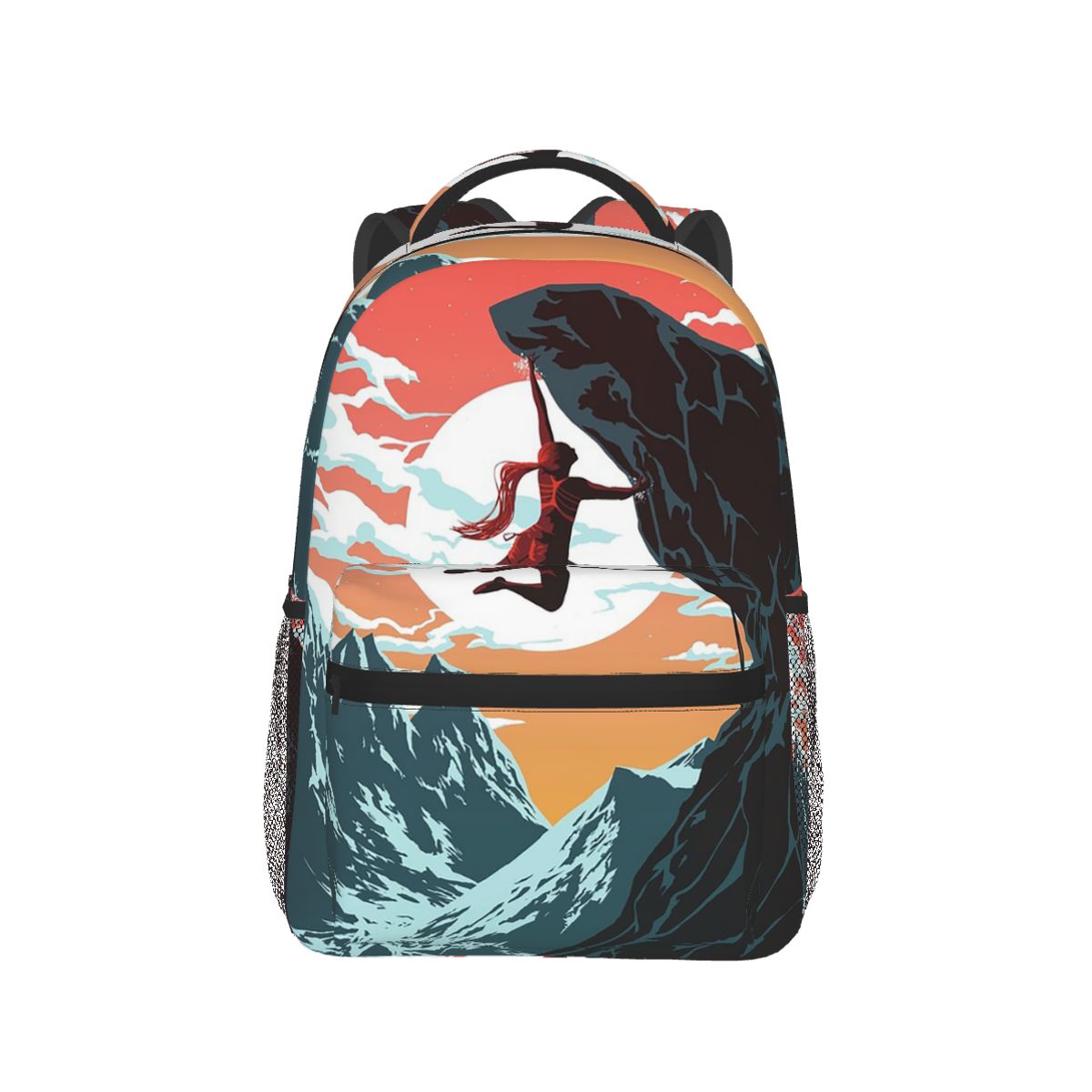 Women Bags Vector - Mochila Climbing Girl Vector Art, grande
