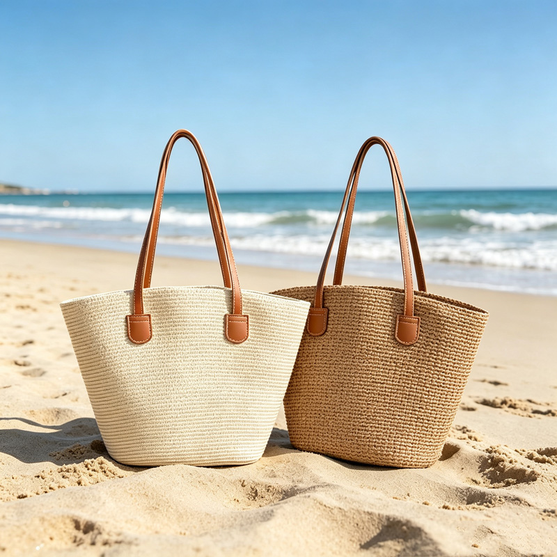 Women Bags Leather - CLAREGQI Bolsa de Palha Feminina de
