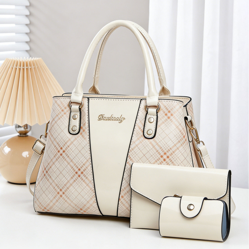 Women Bags Leather - Conjunto de 3 Peças de Bolsas