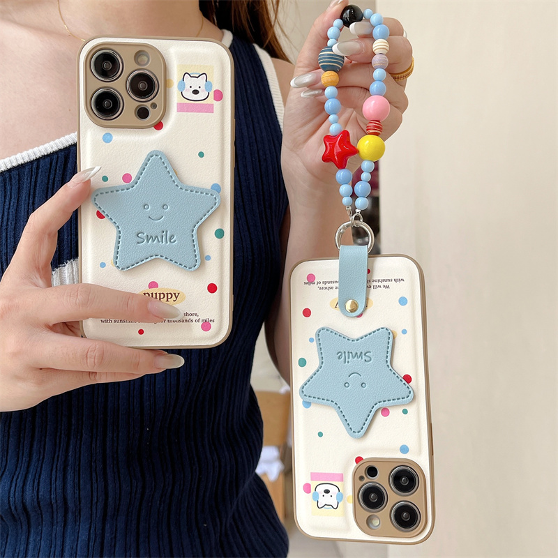 Phone Bag Crossbody - Cor bolinhas bonito estrela caso de