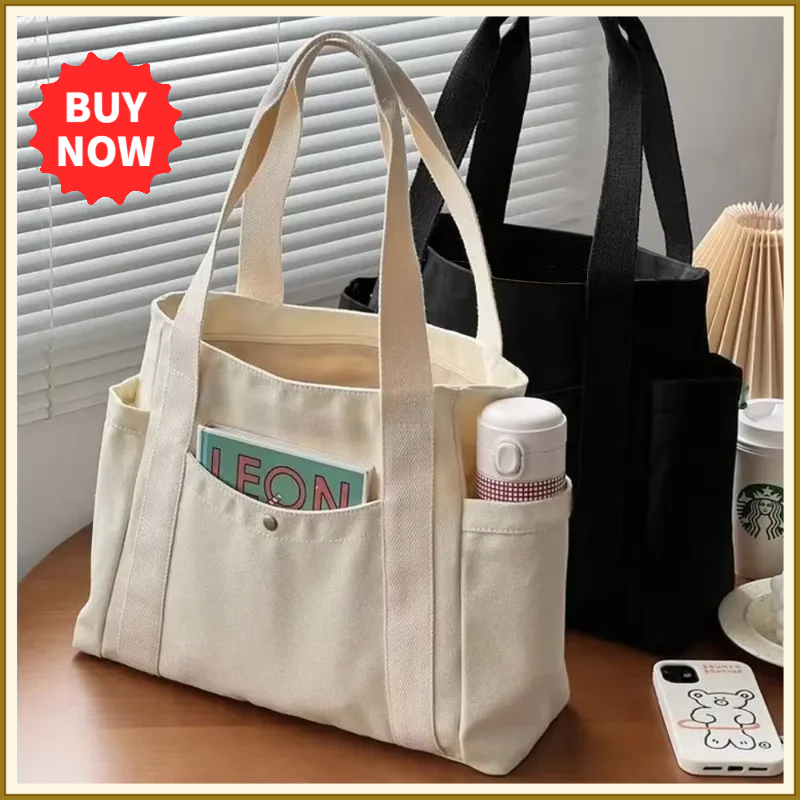 Shopper Tote Canvas - Bolsas de Lona de Grande Capacidade