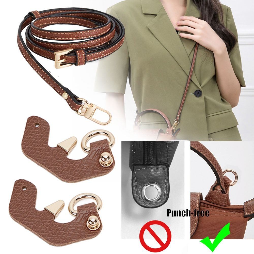 Women'S Bags Longchamp - Alça de Couro Genuíno para Bolsas