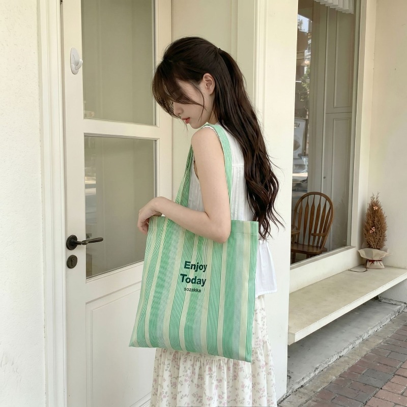 Bolsa tote de lona listrada am - Shopper Tote Canvas avaliação e preço