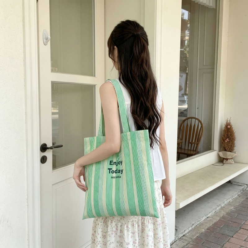Bolsa tote de lona listrada am - Shopper Tote Canvas avaliação e preço