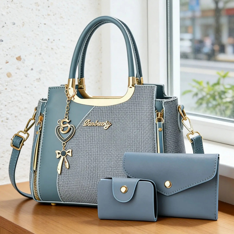 Conjunto de Bolsas Elegantes p - Women Bags Leather avaliação e preço