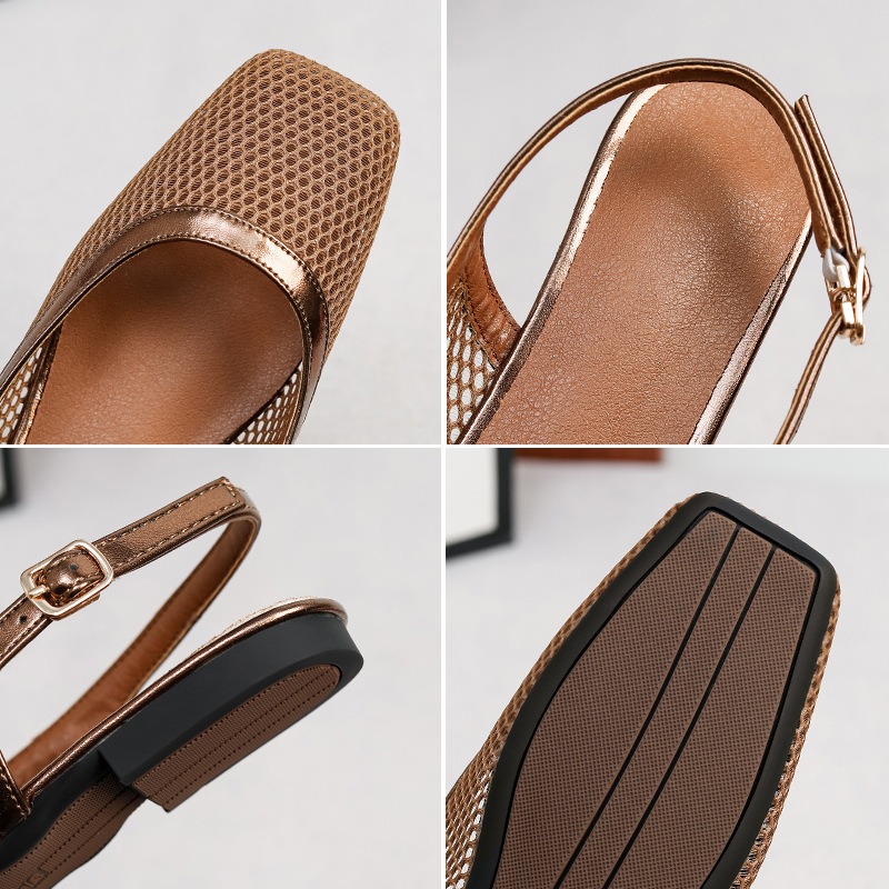 Sandálias de malha com bico qu - Women Bags And Shoes avaliação e preço