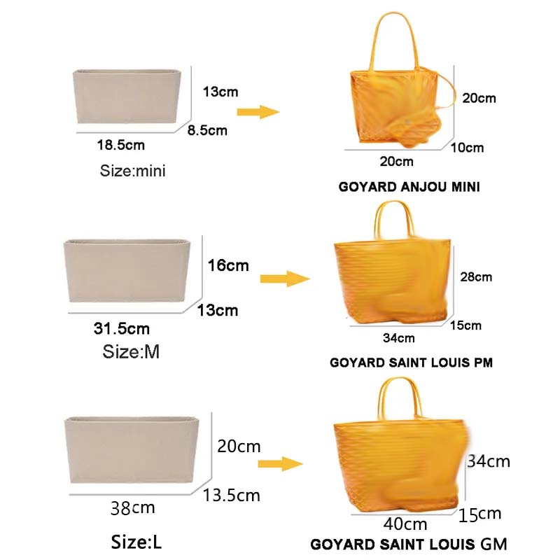 Saco de inserção de feltro org - Women Bags Goyard avaliação e preço
