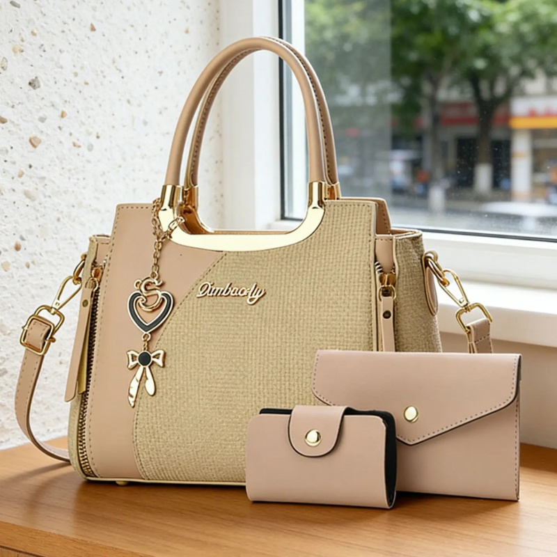 Conjunto de Bolsas Elegantes p - Women Bags Leather avaliação e preço