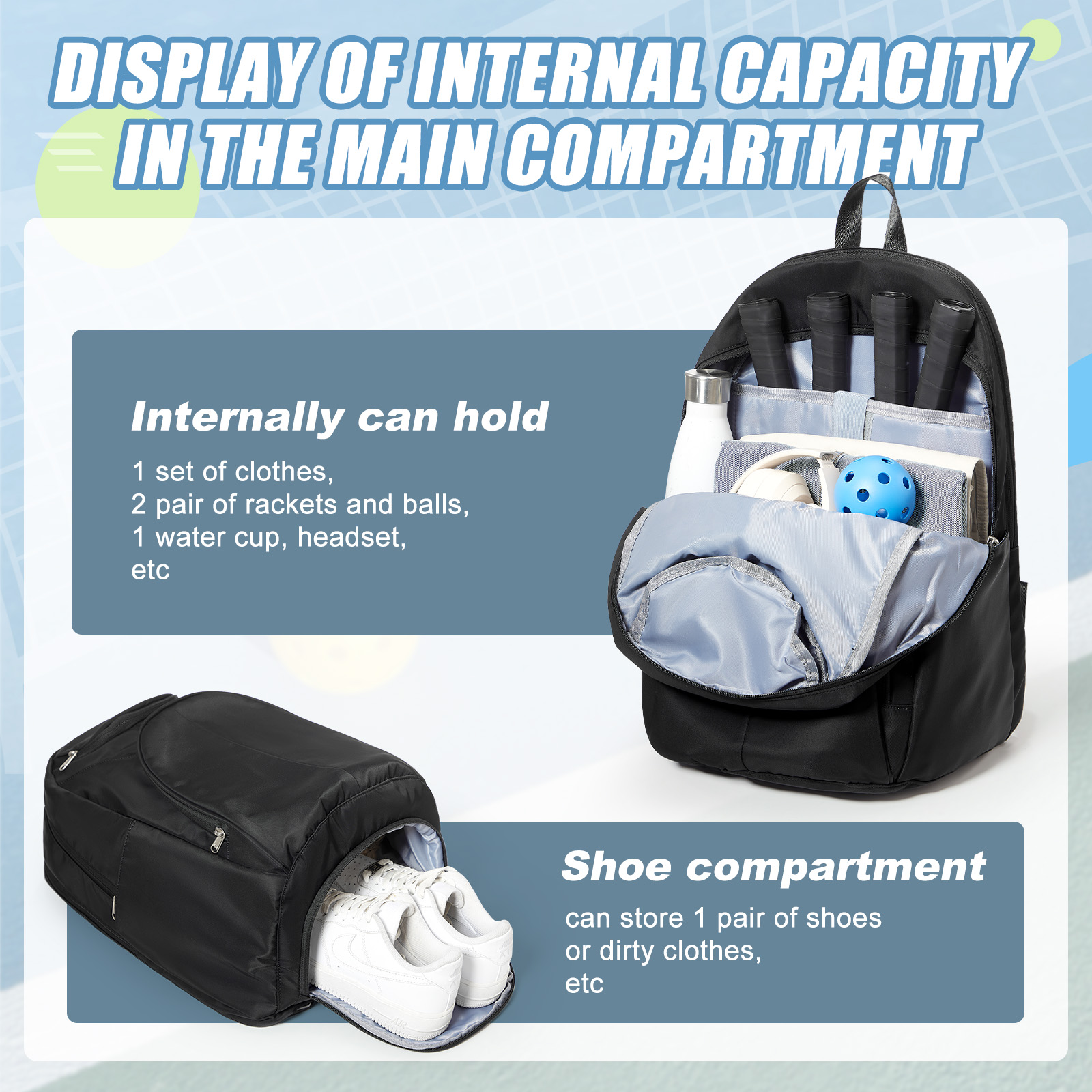 Mochila de Tênis para 2 Raquet - Women Bags And Shoes avaliação e preço
