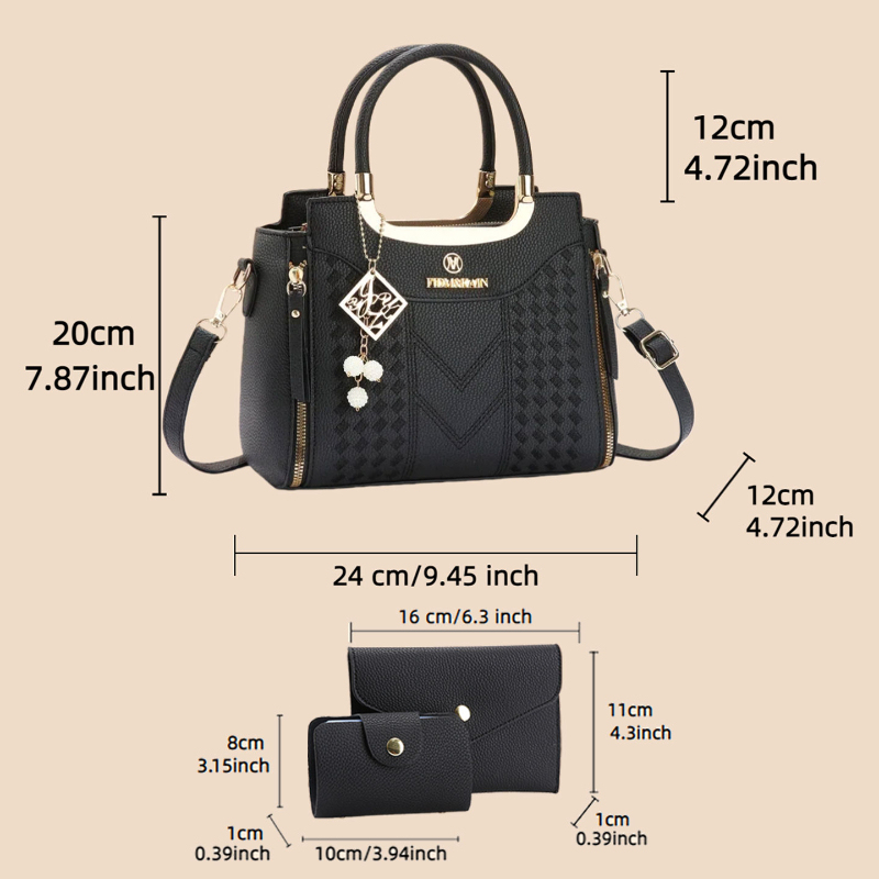 Conjunto de bolsas de 3 peças  - Women Bags Gift avaliação e preço