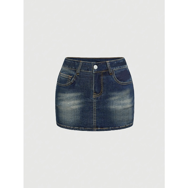 Saia Curta Jeans Retrô de Verã - Women'S Retro Bags avaliação e preço