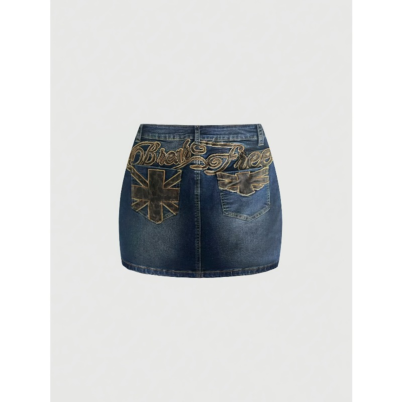 Saia Curta Jeans Retrô de Verã - Women'S Retro Bags avaliação e preço