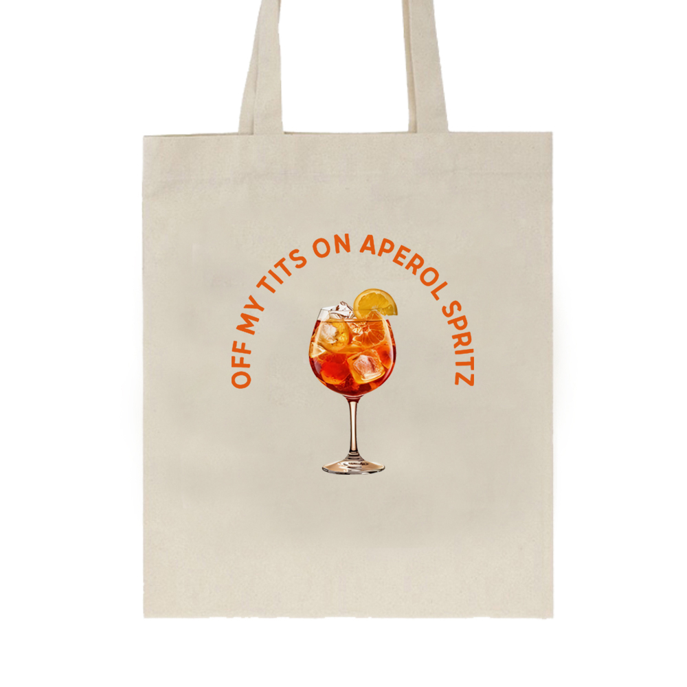 Fora de minhas tetas em Aperol - Shopper Tote Canvas avaliação e preço