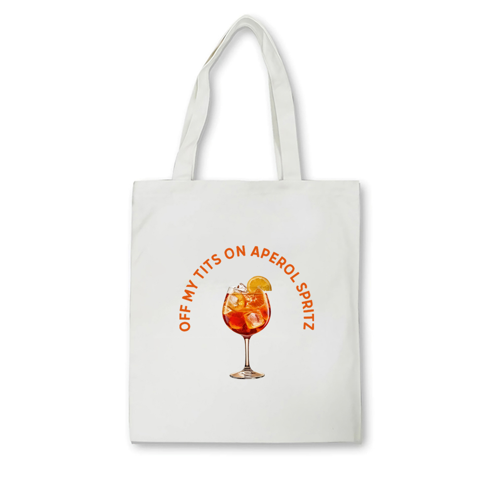 Fora de minhas tetas em Aperol - Shopper Tote Canvas avaliação e preço