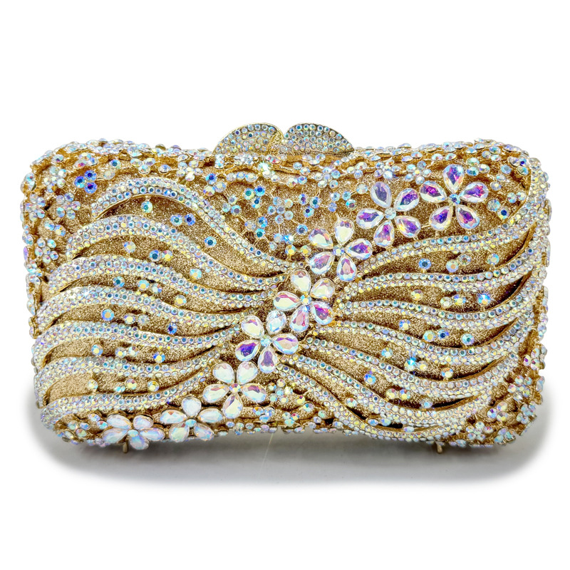 Boutique feminina cristal embr - Women Bags Gold avaliação e preço