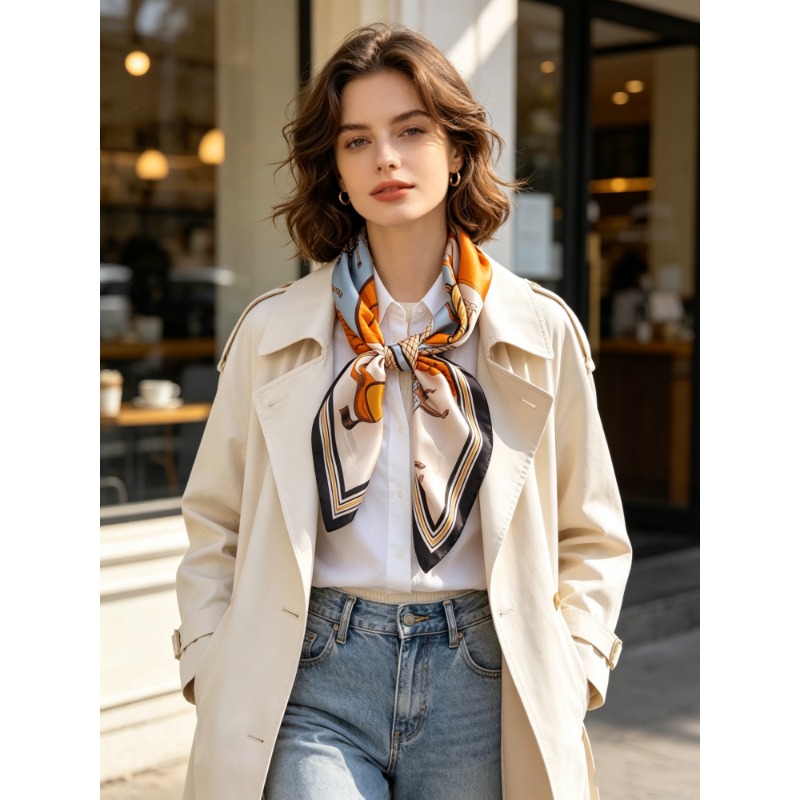 Lenço Quadrado de Luxo 100% SE - Women'S Retro Bags avaliação e preço