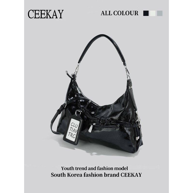 Bolsa Hobo de Couro Brilhante  - Women Bags 2026 Trends avaliação e preço