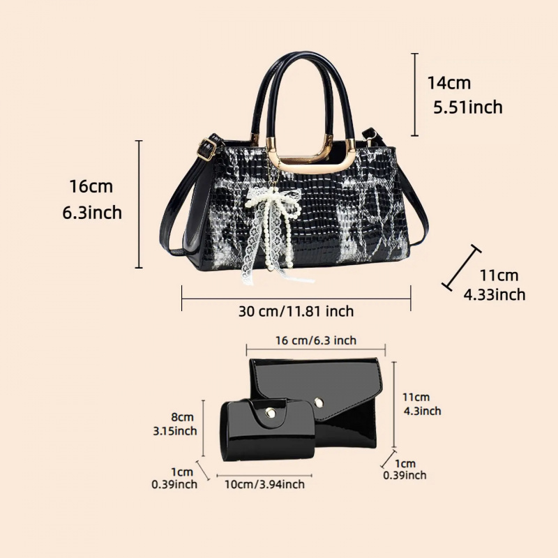 Conjunto de Bolsas Femininas,  - Women Bags Leather avaliação e preço