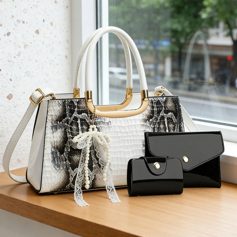 Conjunto de Bolsas Femininas,  - Women Bags Leather avaliação e preço