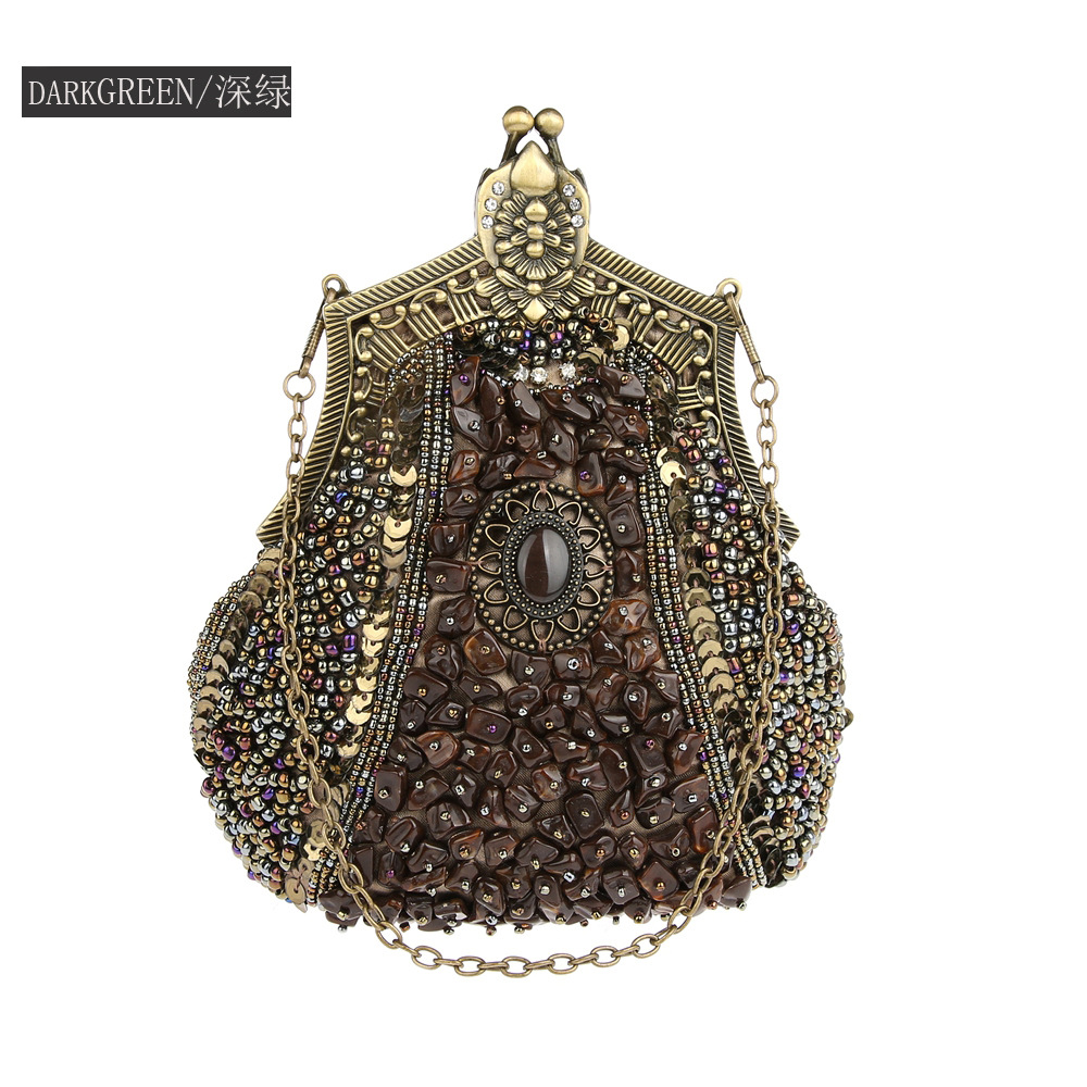Clutch frisada de lantejoulas  - Women Bags Gold avaliação e preço