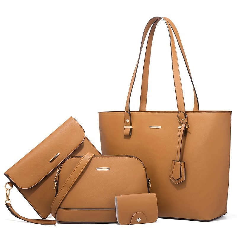 4 pçs moda feminina conjuntos  - Women Bags Leather avaliação e preço