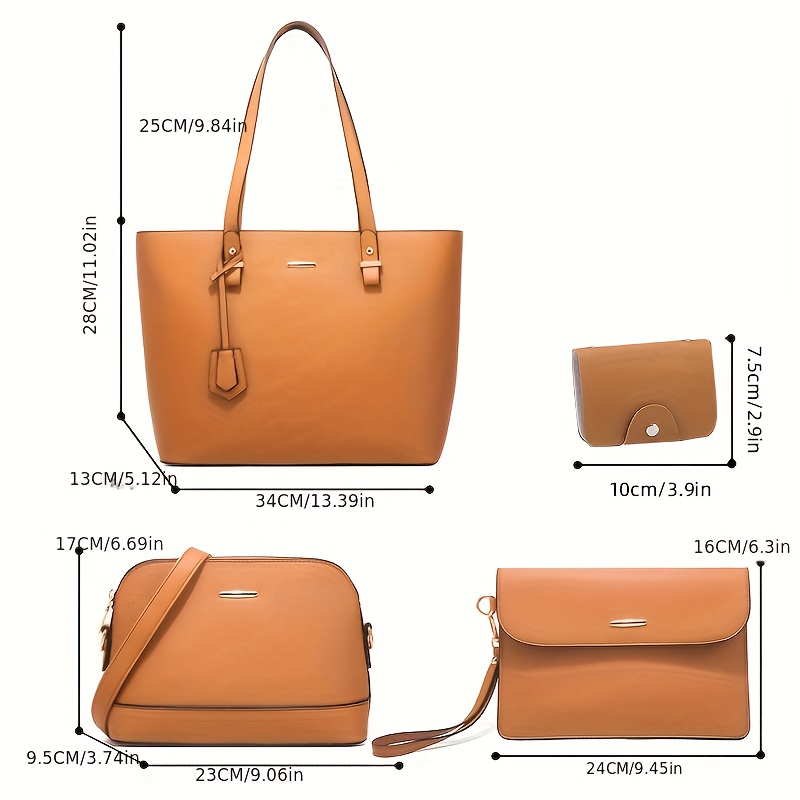 4 pçs moda feminina conjuntos  - Women Bags Leather avaliação e preço
